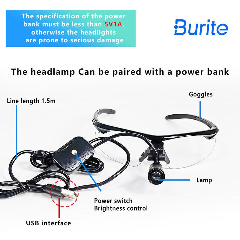Magnifier With Light - 2026 Burite 3W LED lupa Dental