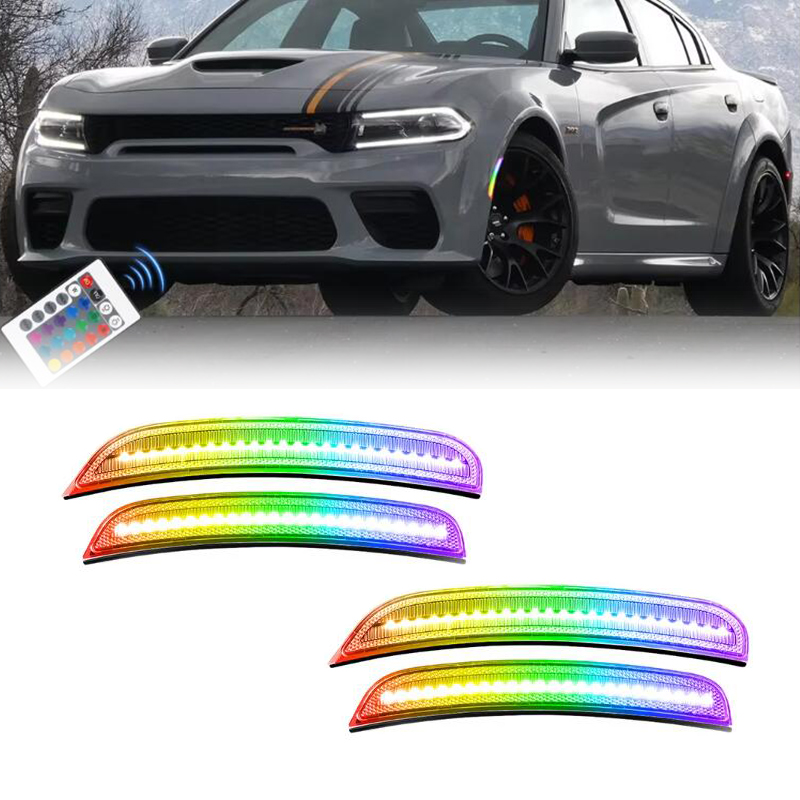 Model Kit Dodge Charger - Luces LED RGB de Marcador Lateral