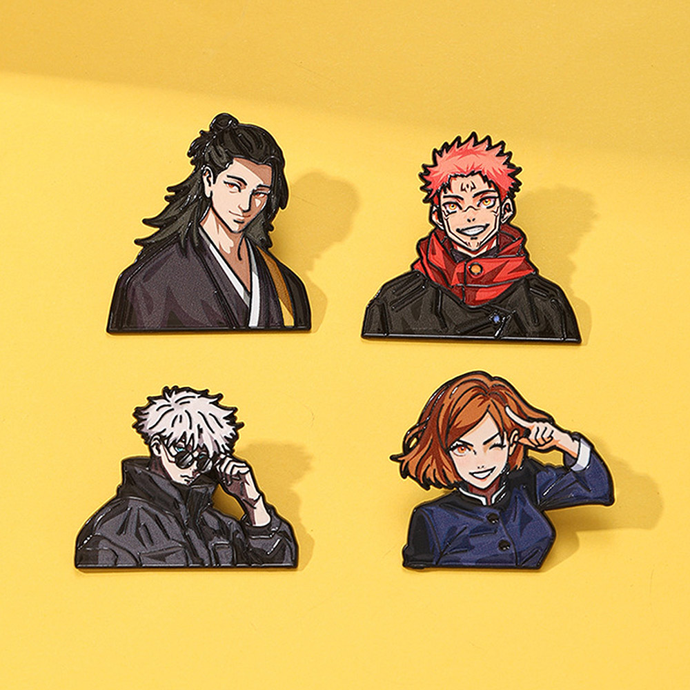 Model Kit Jujutsu Kaisen - Set de 4 broches de anime