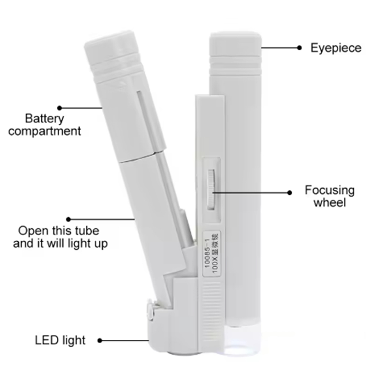 ABNJ microscopio de mano 100X  - Magnifier With Light reseña y precio
