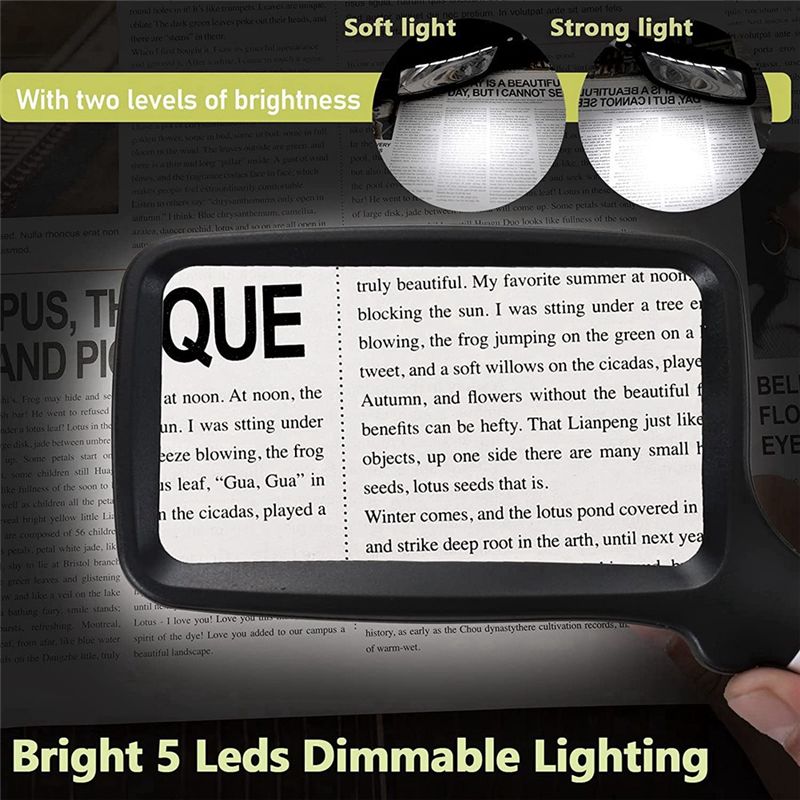Lupa de Mano Plegable Cuadrada - Magnifier With Light reseña y precio