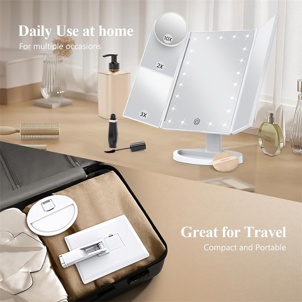 Espejo de Maquillaje Plegable  - Magnifier With Light reseña y precio