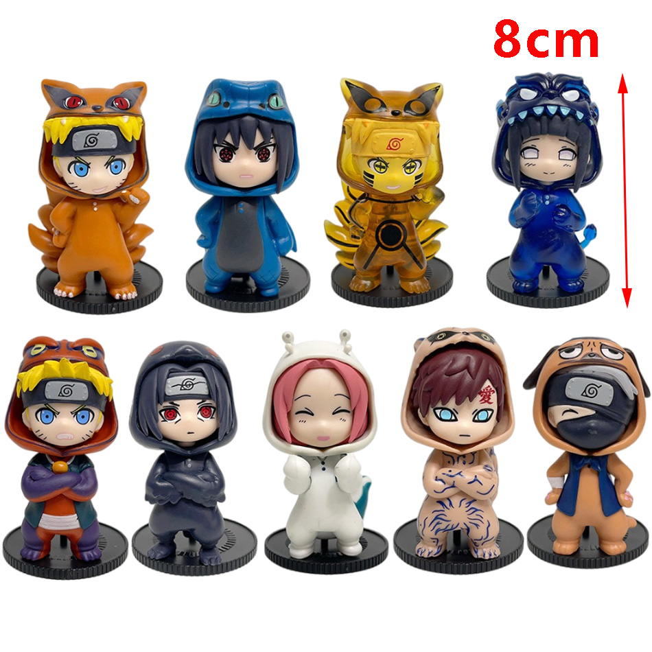 Anime 8cm Naruto 9 Uds conjunt - Model Kit Naruto reseña y precio